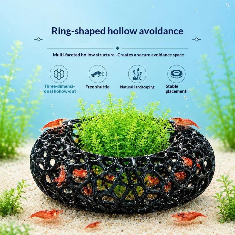 Aquarium Plant Rings - Refugio para Camarones de Acuario en
