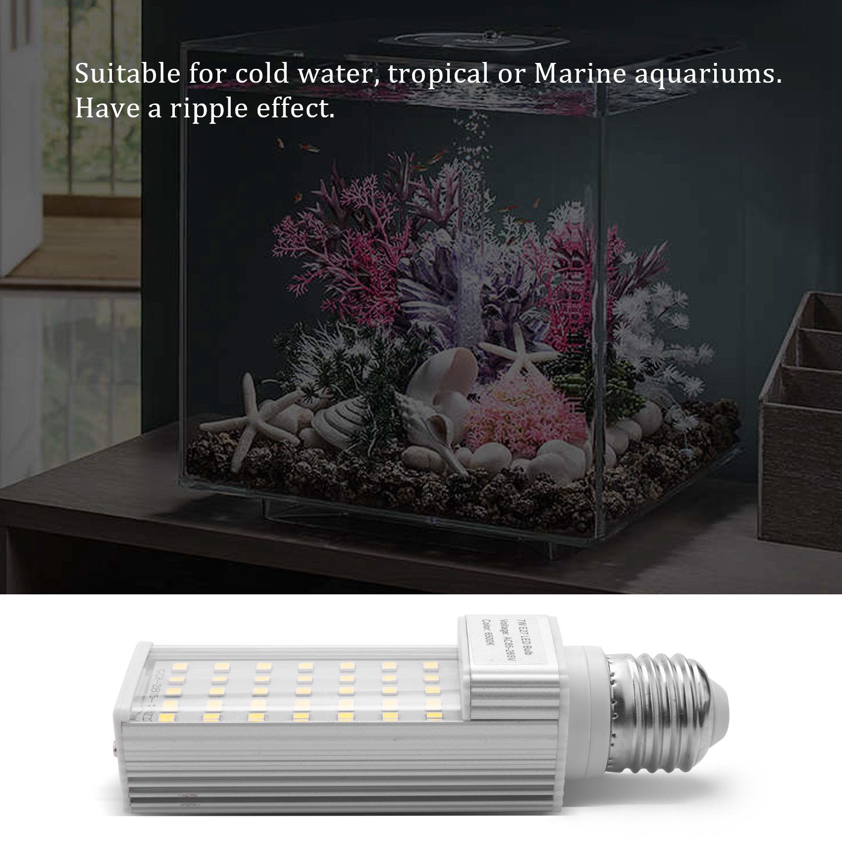 Aquarium Plant Growing - Lámpara LED A56P-Fishpod Blanca para Acuario,
