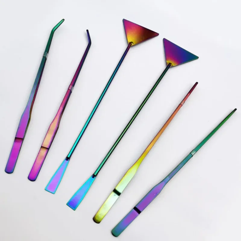 Planted Aquarium Maintenance Kit - Pinzas curvadas de acero inoxidable coloridas