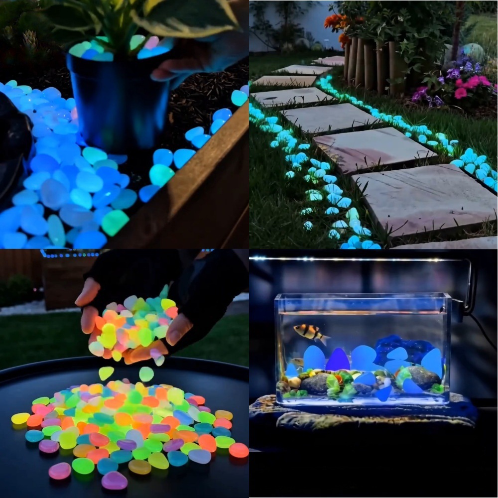 Aquarium For Planted Tank - Piedras luminosas coloridas que brillan en