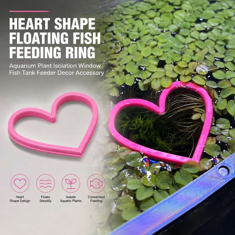 Aquarium Plant Rings - Anillo Flotante en Forma de Corazón