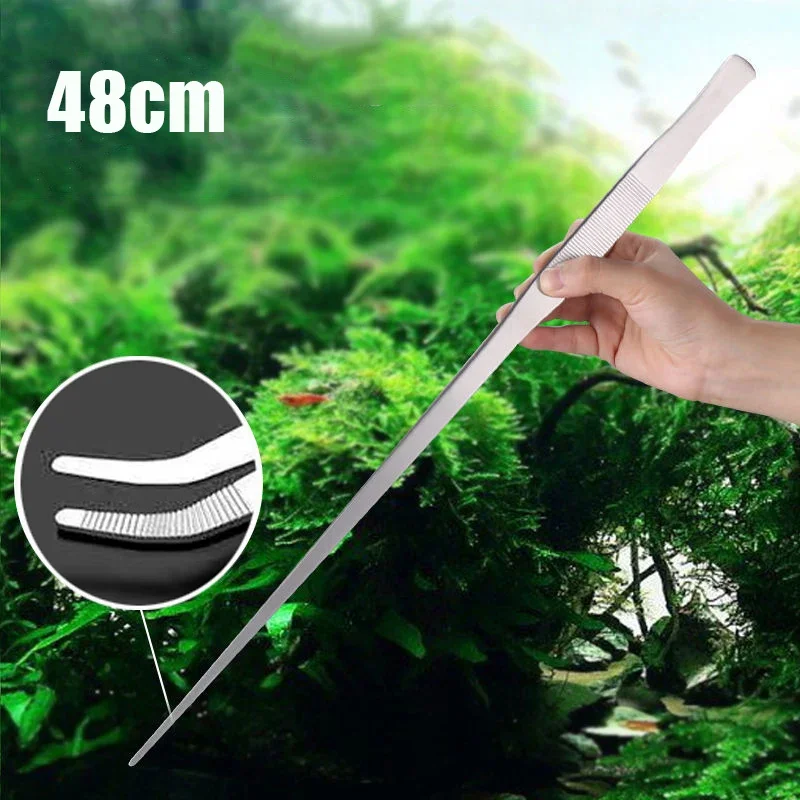 Planted Aquarium Maintenance Kit - Pinzas de acero inoxidable de 48cm
