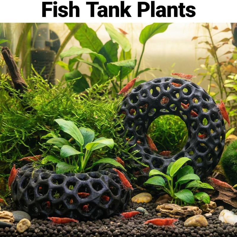 NUEVO Refugio para Camarones e - Aquarium Plant Rings reseña y precio